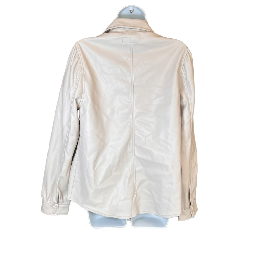 BLANK NYC Bone Puff Sleeve Faux Leather Jacket size medium - Picture 2 of 10